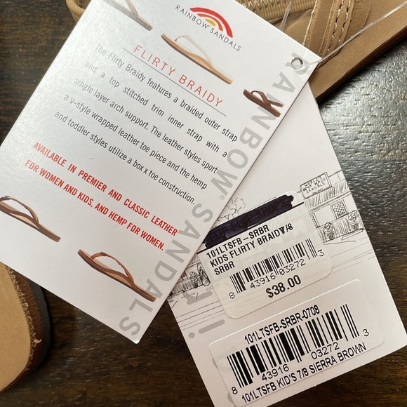 Rainbow kids flirty braids flip flops - Picture 5 of 5